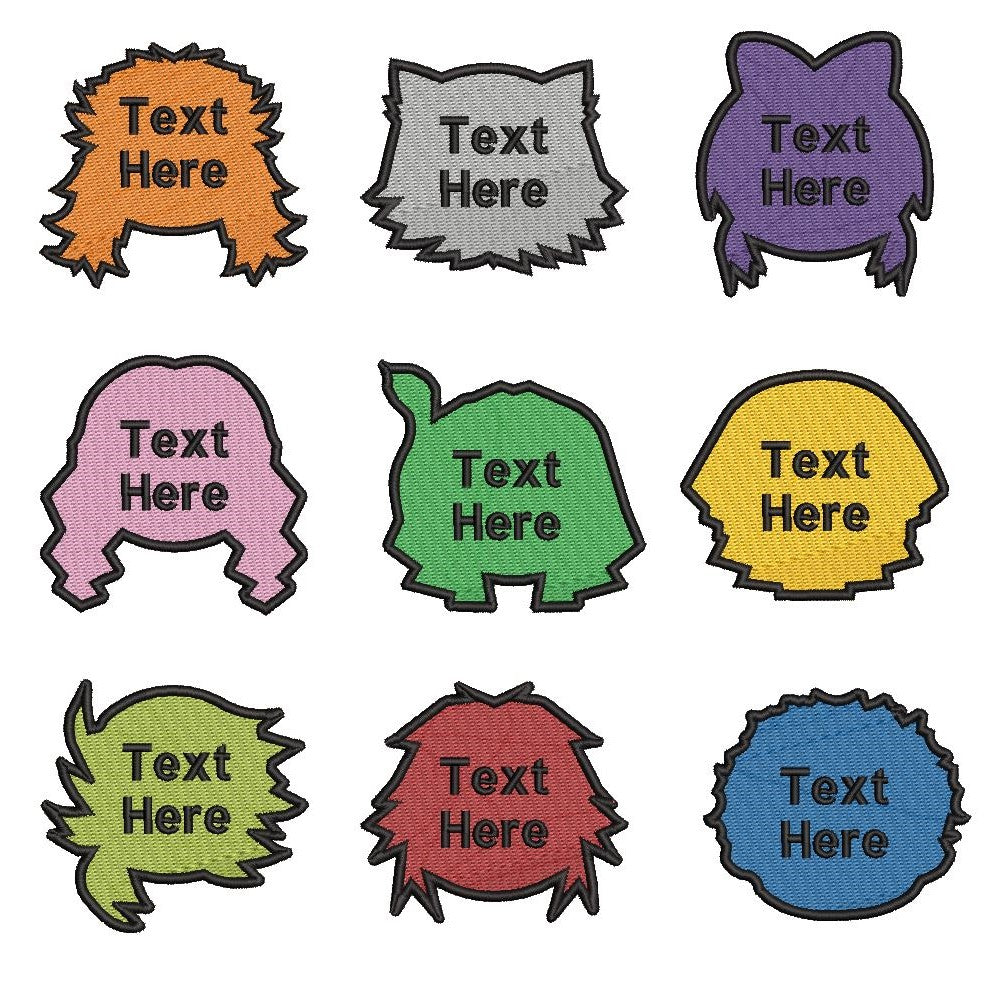 Anime Inspired Custom Embroidery Tag