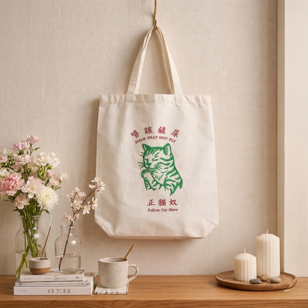 Full-On Cat Slave Tote Bag